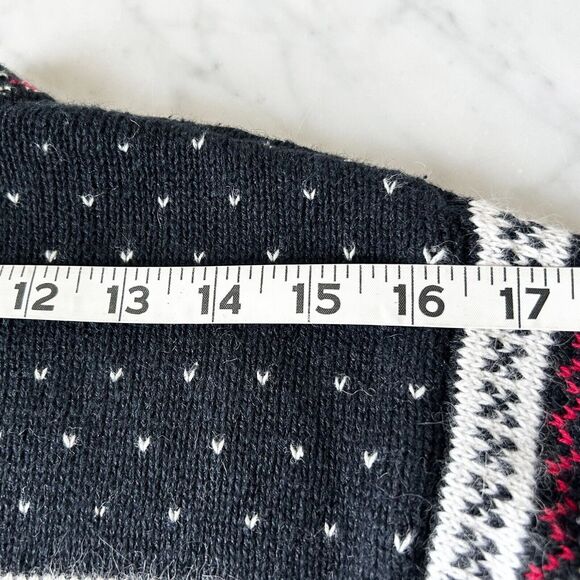 Studio Works Zip Front Cardigan Sweater Nordic Snowflake Fair Isle Petite Medium - Picture 10 of 12
